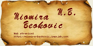 Miomira Beoković vizit kartica